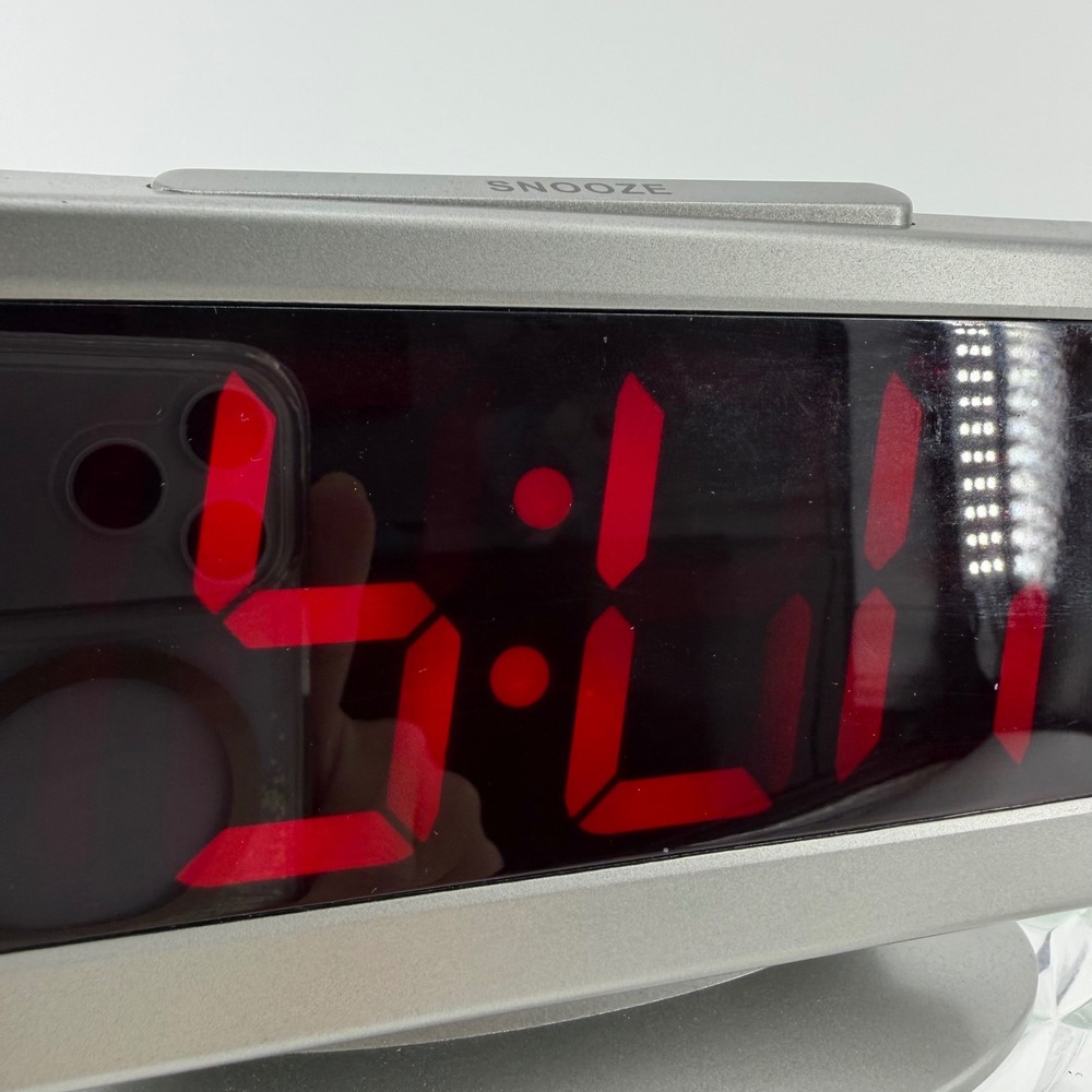 Advance Model 3112 Silver Dig\ital Alarm Clock Snooze‎ Function ETL Listed